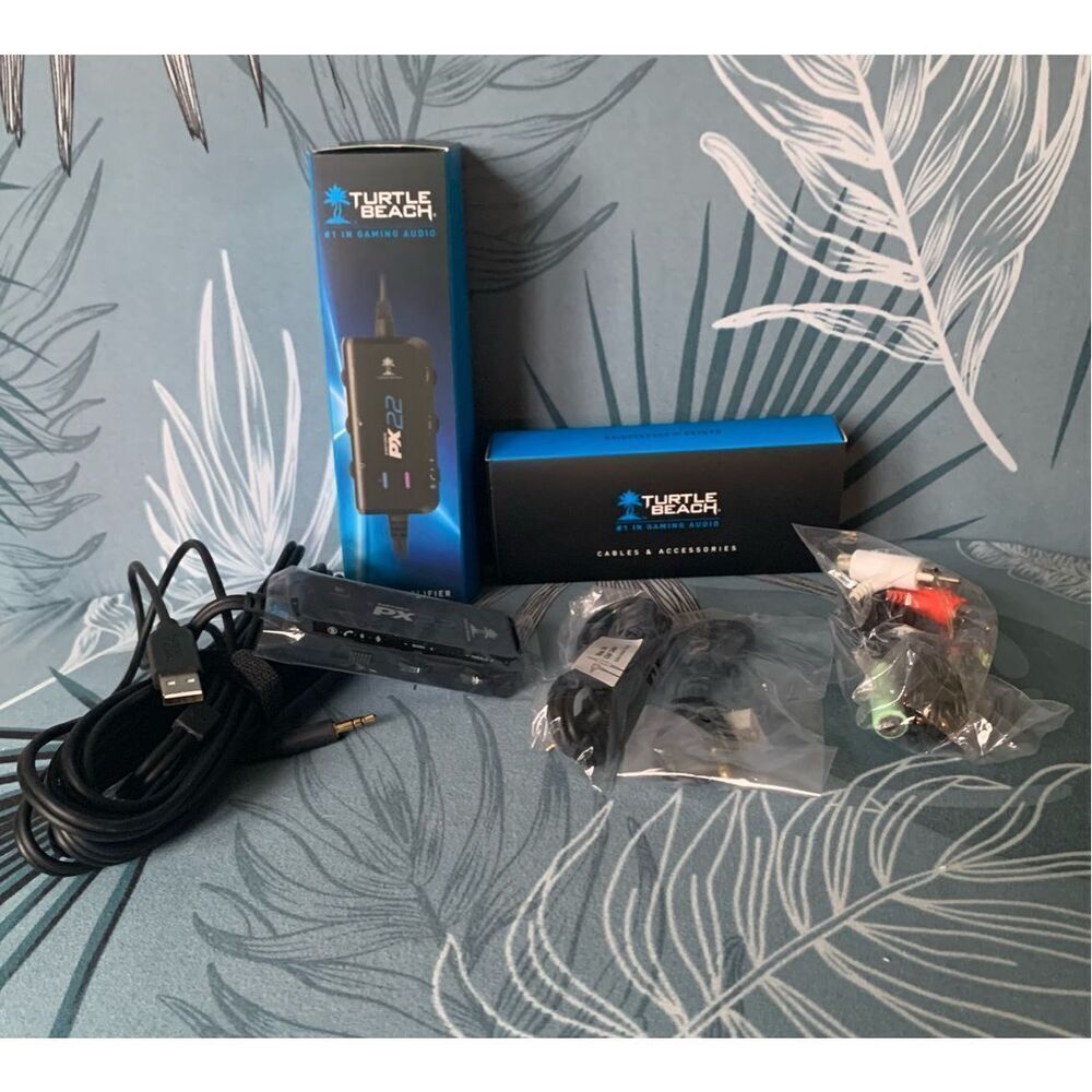 NEW IN BOX Turtle Beach Ear Force PX22 Volume Control Amplifier & Misc Cables